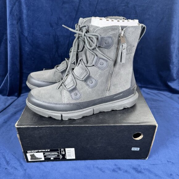 sorel explorer waterproof insulated lace up boots mens 10 new in box 0210